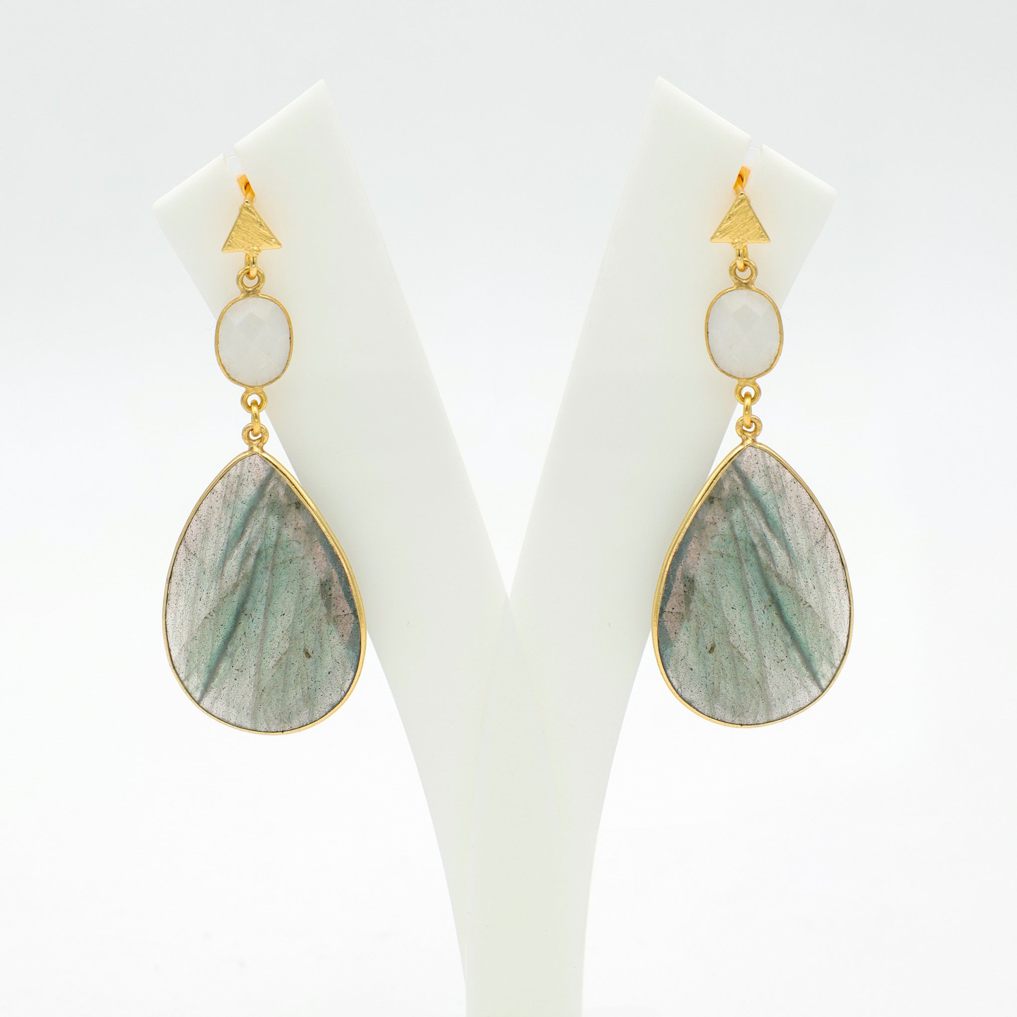 DuaRainbowMoonstone_LabradoriteEarringsHandmadeGoldPlatedGemstoneJewelry