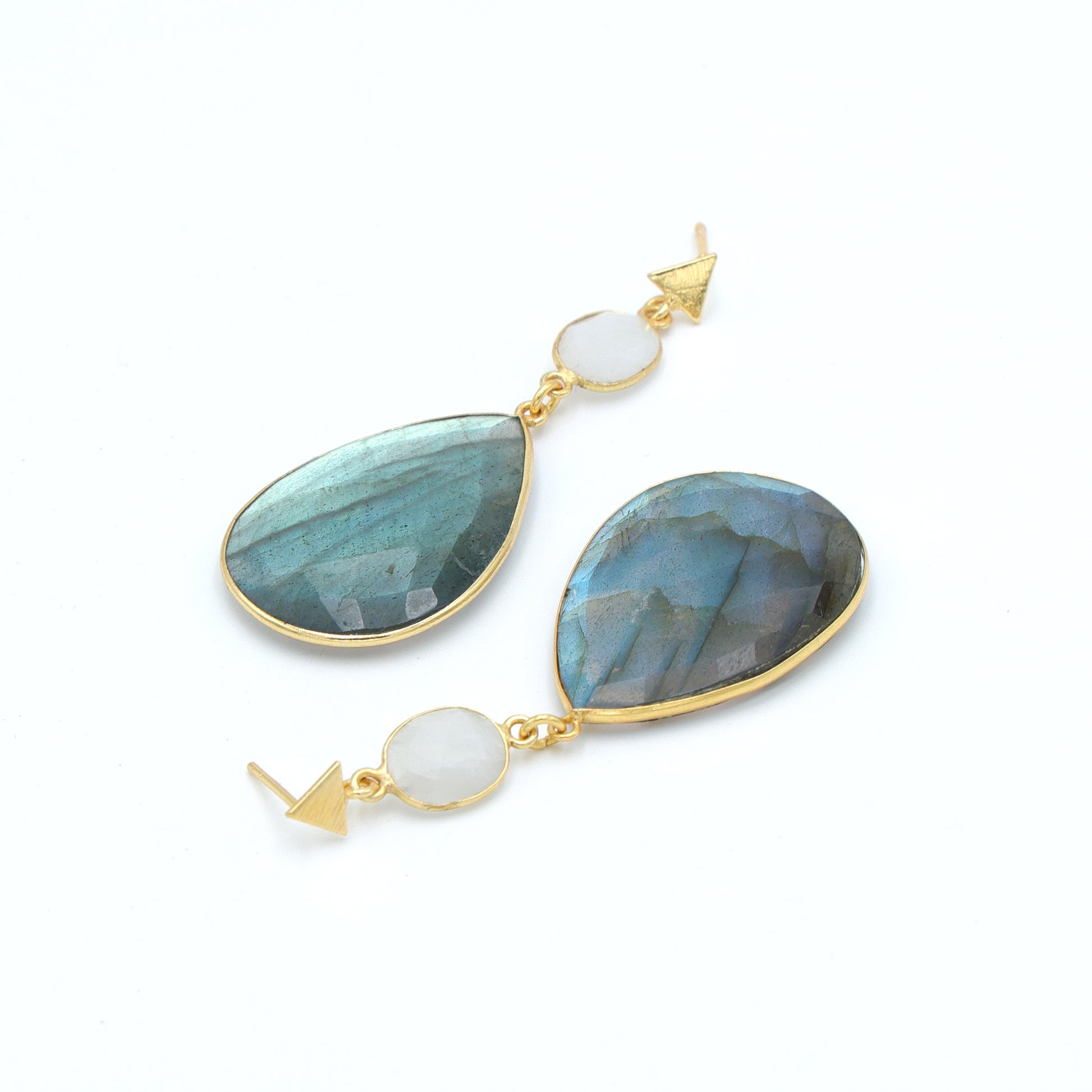 DuaRainbowMoonstone_LabradoriteEarringsHandmadeGoldPlatedGemstoneJewelry