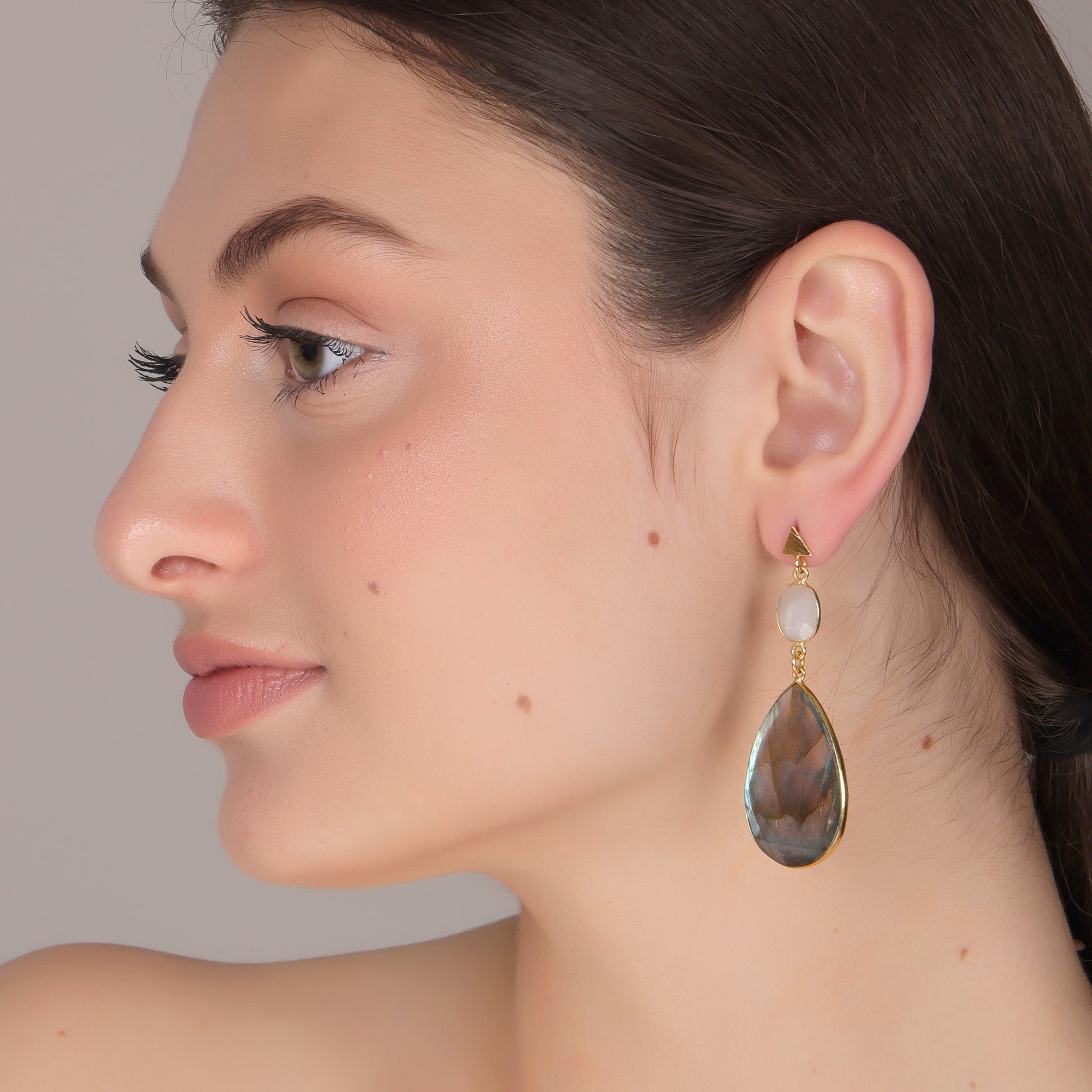 DuaRainbowMoonstone_LabradoriteEarringsHandmadeGoldPlatedGemstoneJewelry