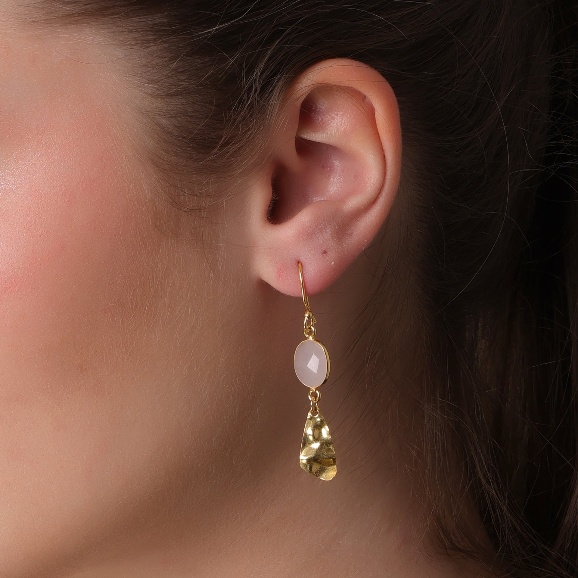 DuaRoseQuartzOvalEarrings_HandmadeGold-PlatedElegantJewelry