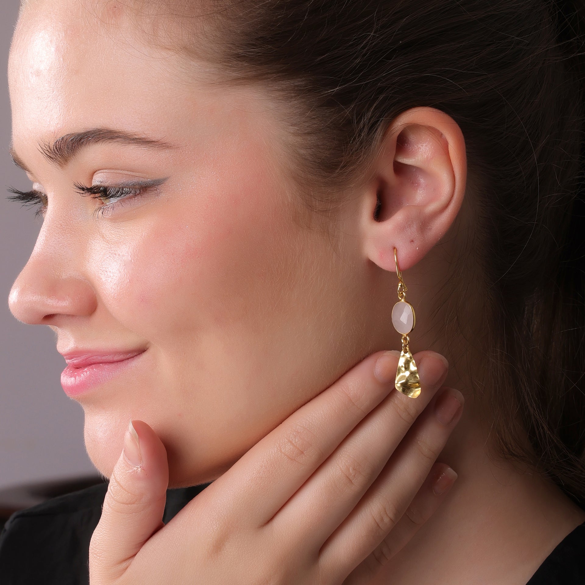 DuaRoseQuartzOvalEarrings_HandmadeGold-PlatedElegantJewelry_2