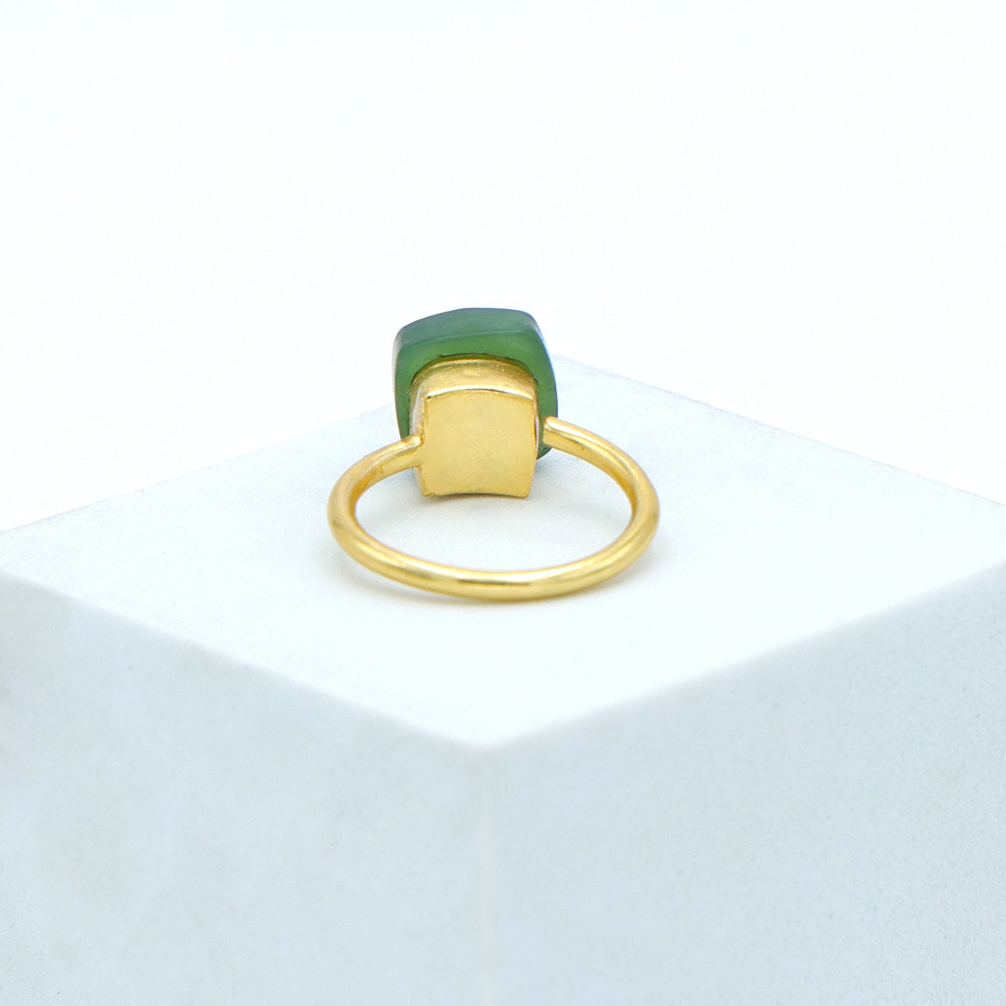 Dua Serpentine Ring – Earthy Green Gemstone Ring - Dua Online