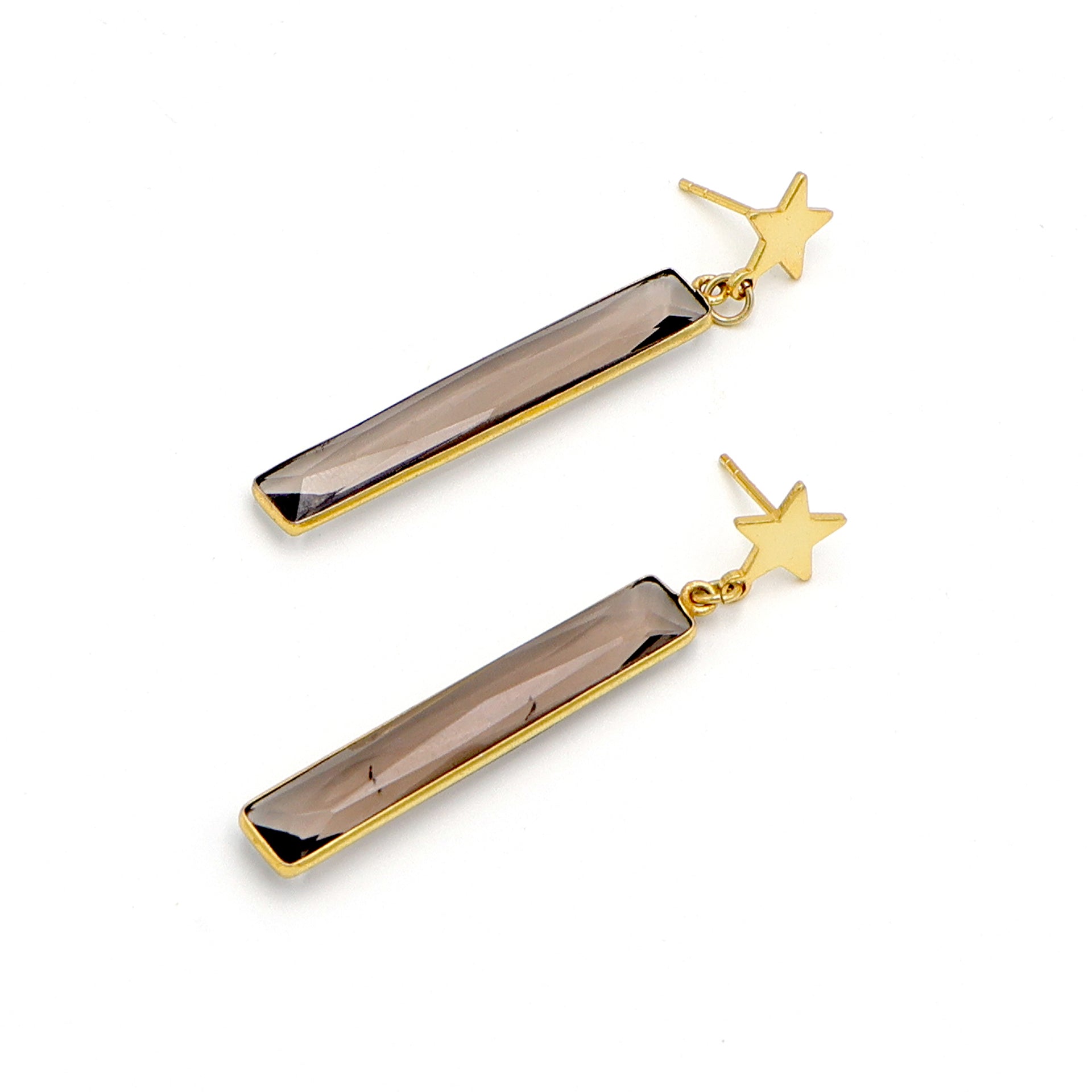 DuaSmokyQuartzRectangleEarrings_HandcraftedGold-PlatedJewelryforWomen