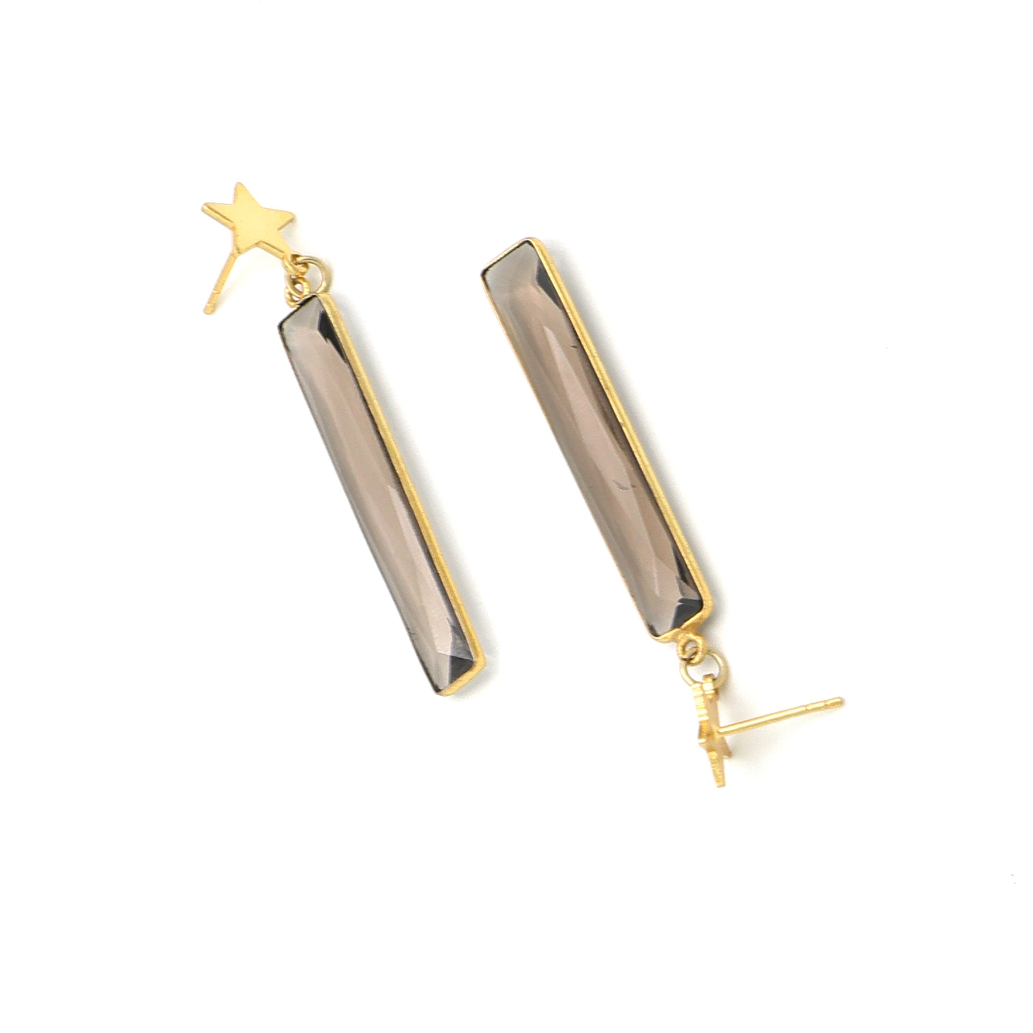 DuaSmokyQuartzRectangleEarrings_HandcraftedGold-PlatedJewelryforWomen