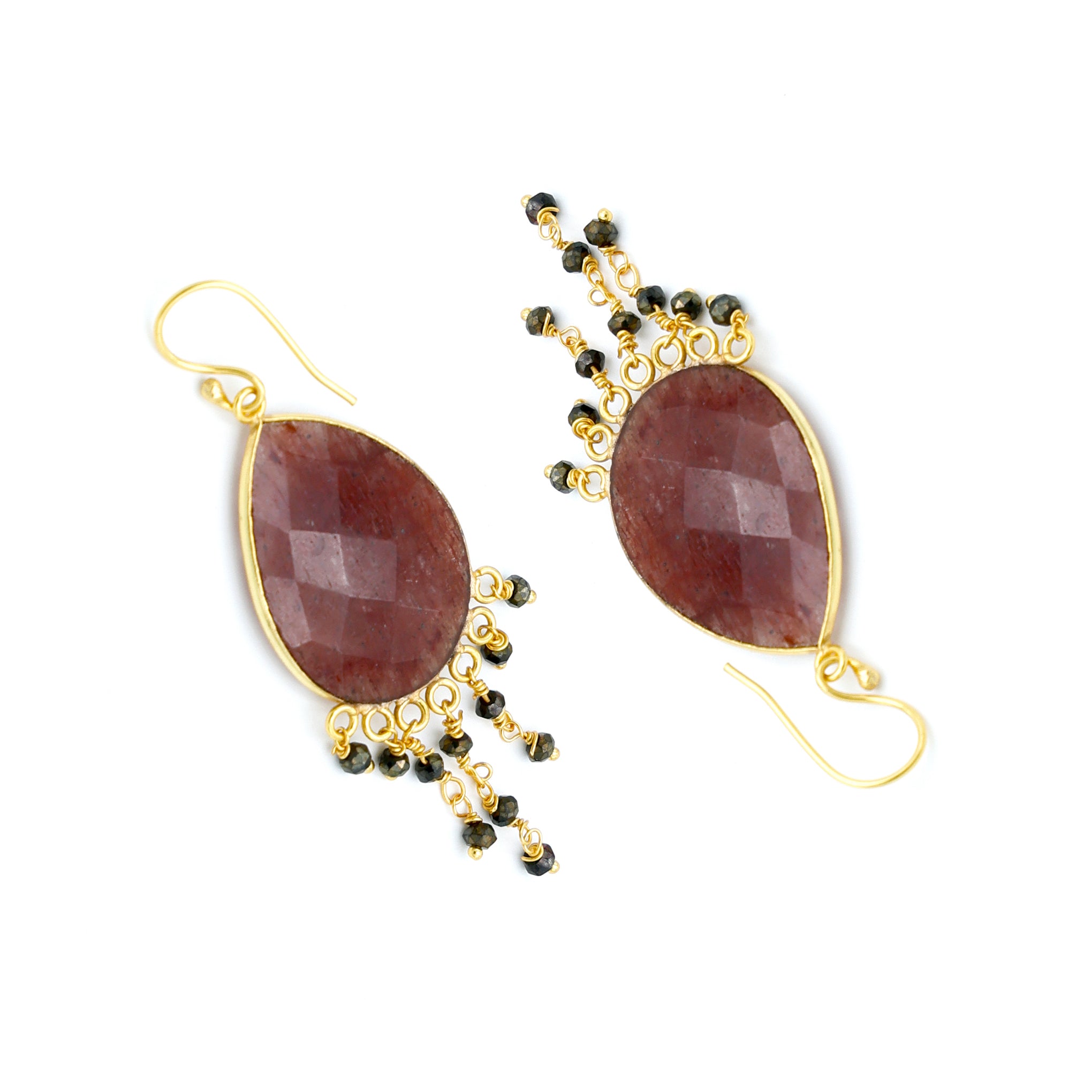 DuaStrawberryGoldSpinalEarrings_HandcraftedGold