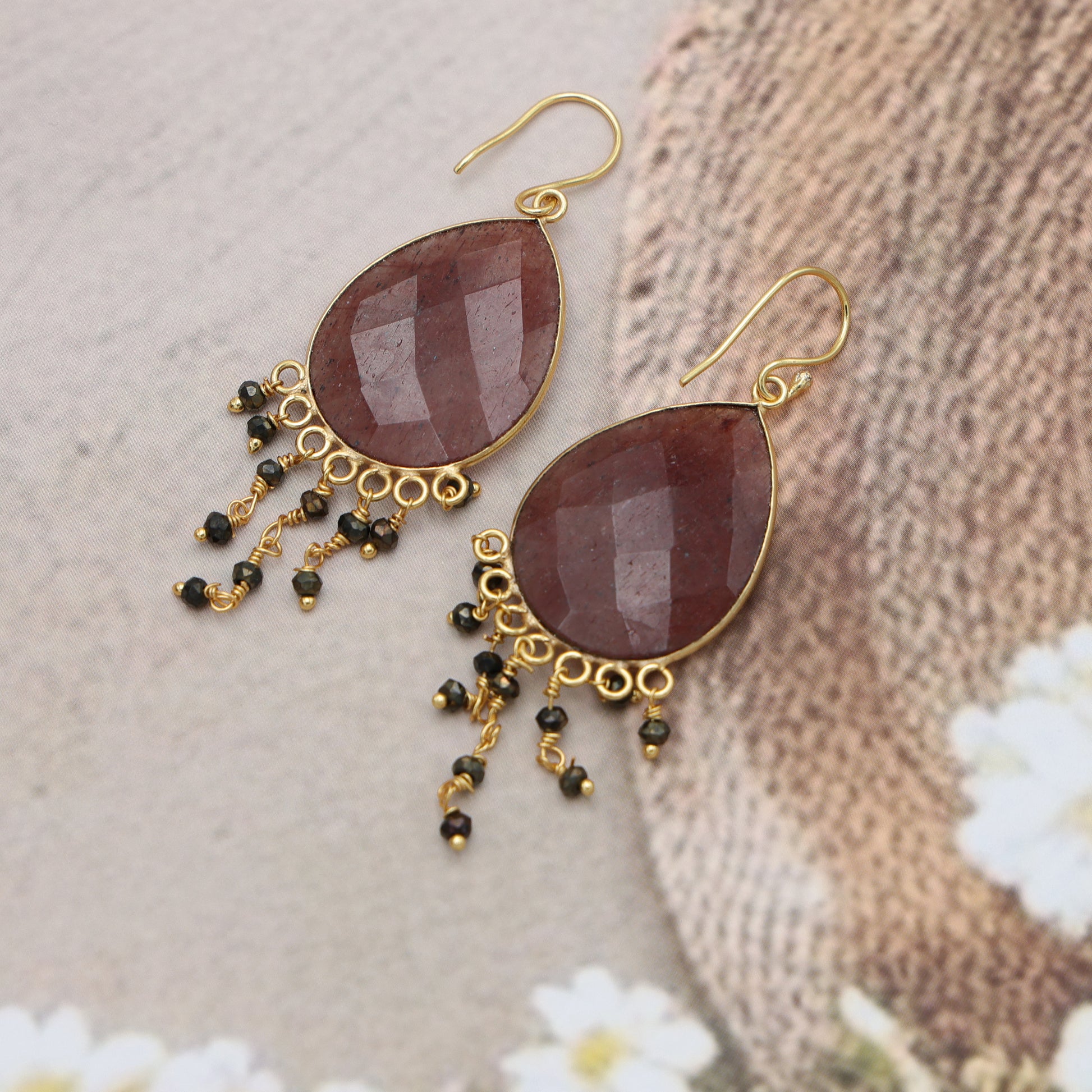 DuaStrawberryGoldSpinalEarrings_HandcraftedGold-PlatedStatementJewelry