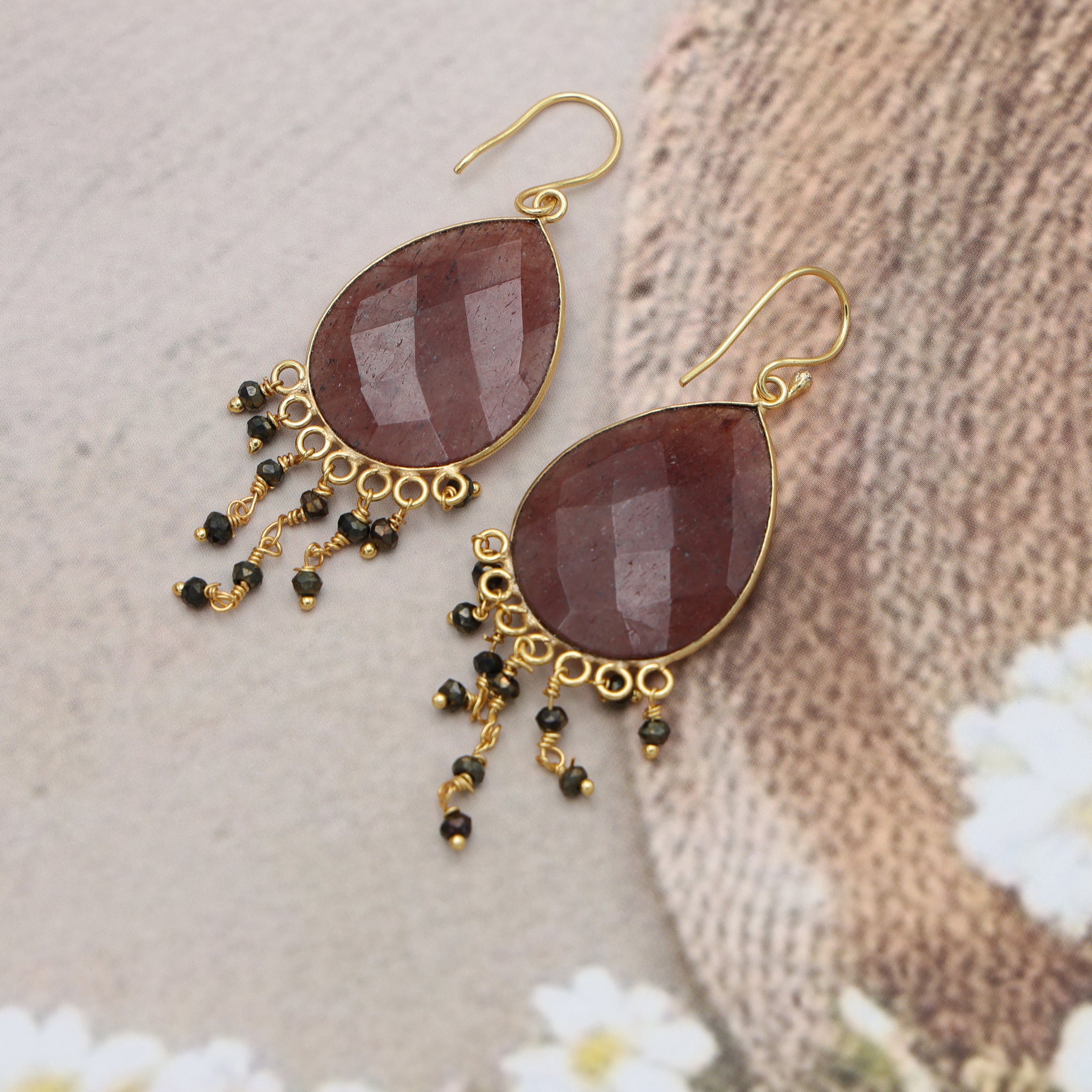 DuaStrawberryGoldSpinalEarrings_HandcraftedGold-PlatedStatementJewelry