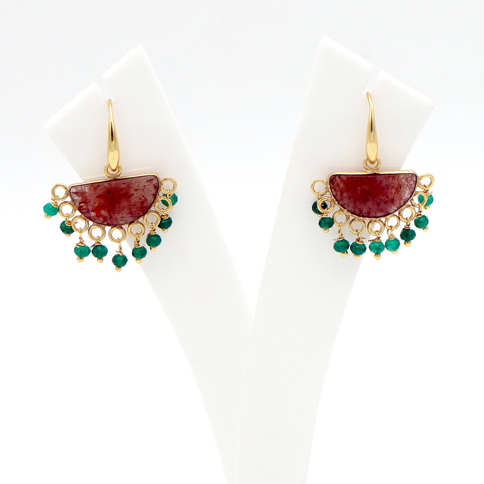 DuaStrawberryJadeHalfMoonEarrings_HandmadeGold-PlatedElegantJewelry