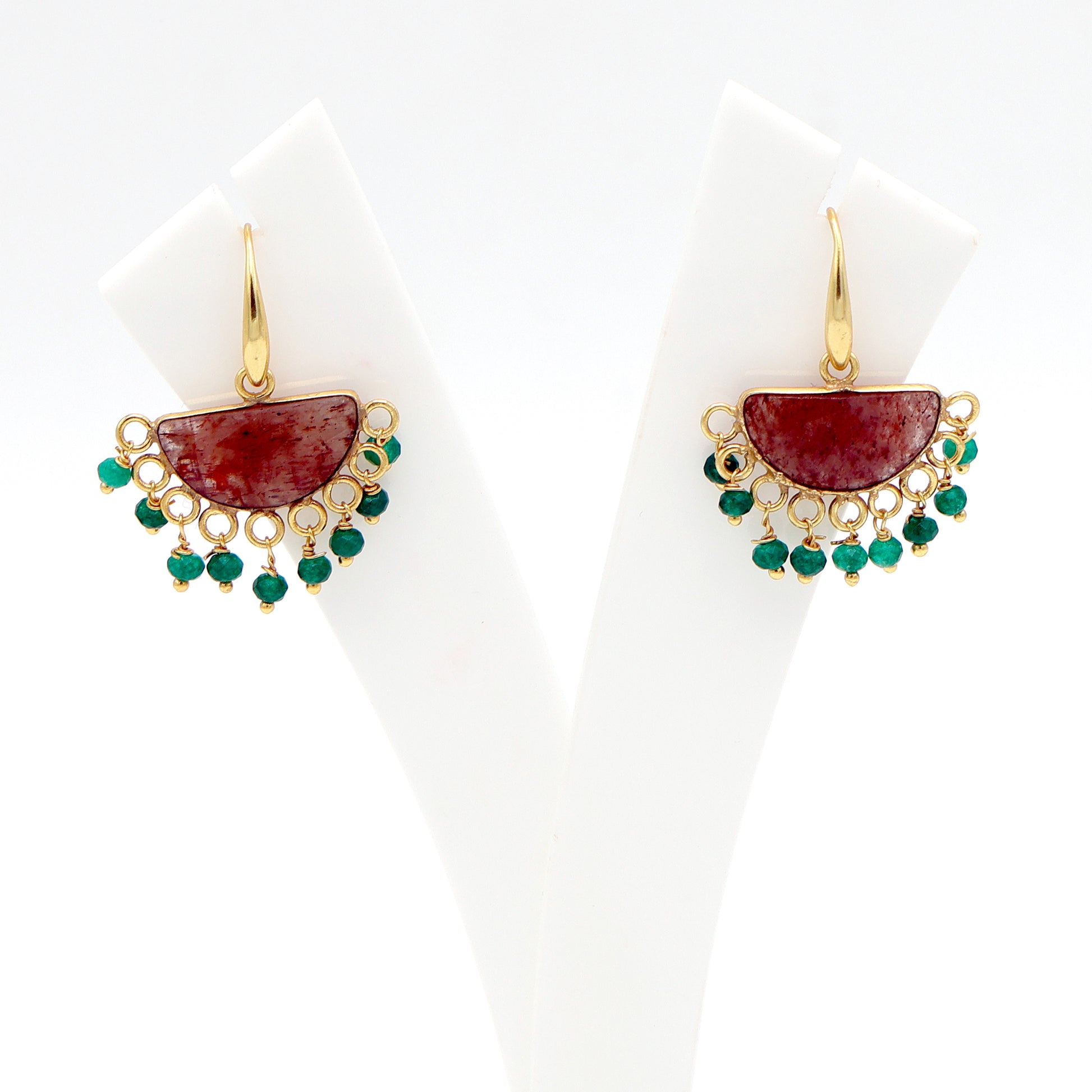 DuaStrawberryJadeHalfMoonEarrings_HandmadeGold-PlatedElegantJewelry