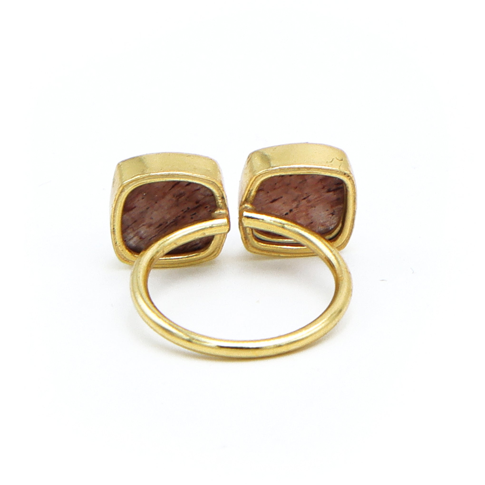Dua Strawberry Quartz Cushion Ring | Adjustable Gold Plated Women’s Jewelry