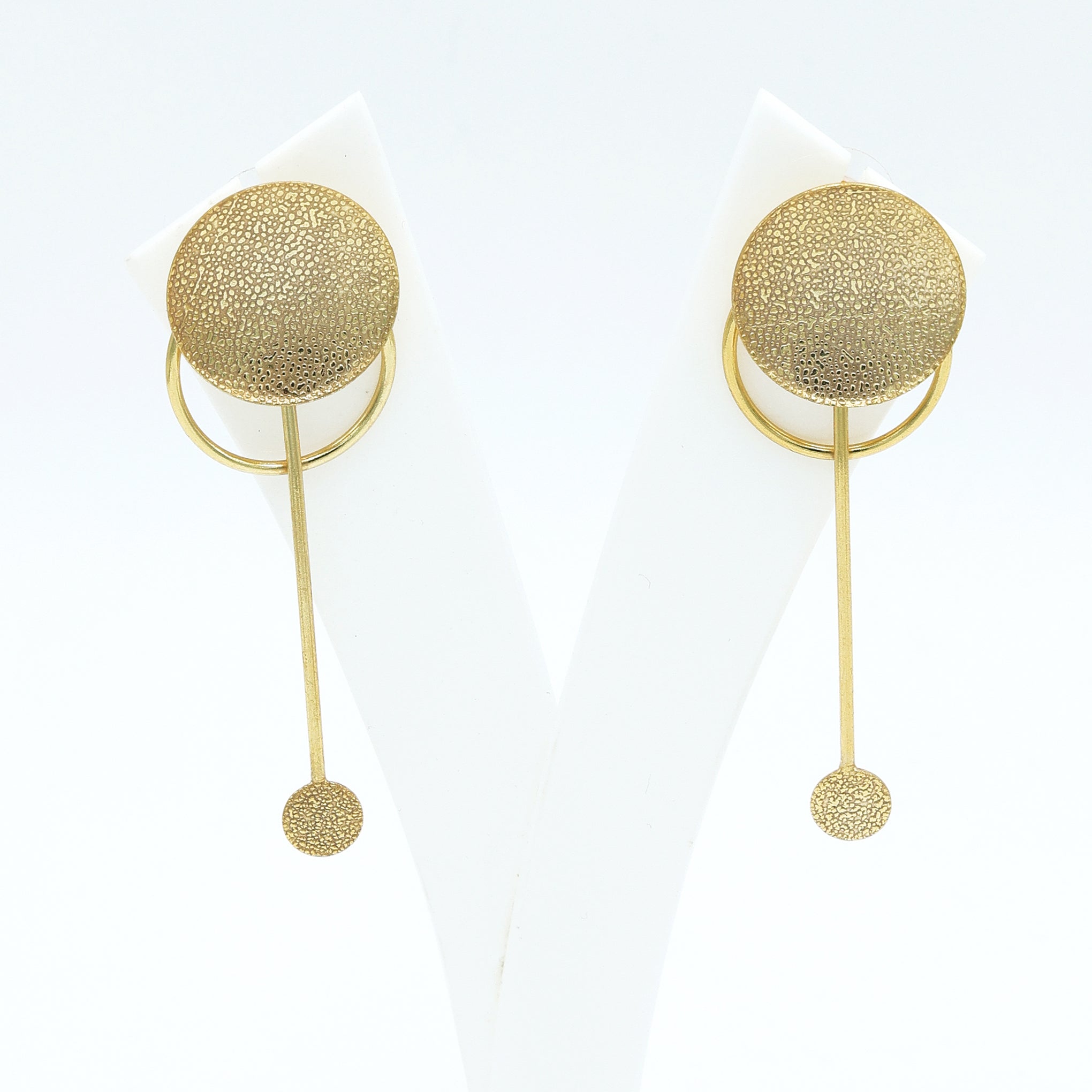 Dua Stylish Gold-Plated Earrings – Trendy Handmade Jewelry for Everyday Wear