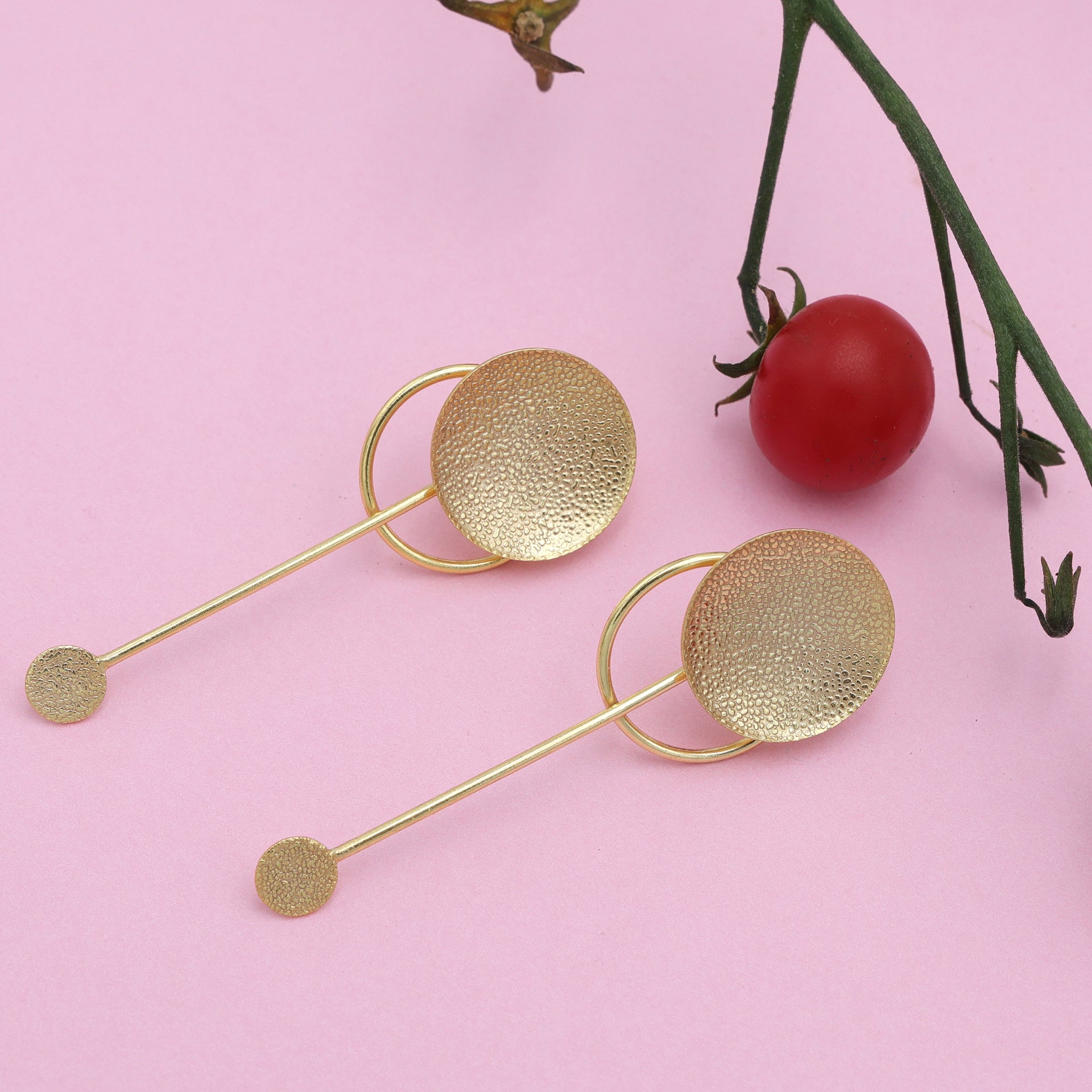 Dua Stylish Gold-Plated Earrings – Trendy Handmade Jewelry for Everyday Wear
