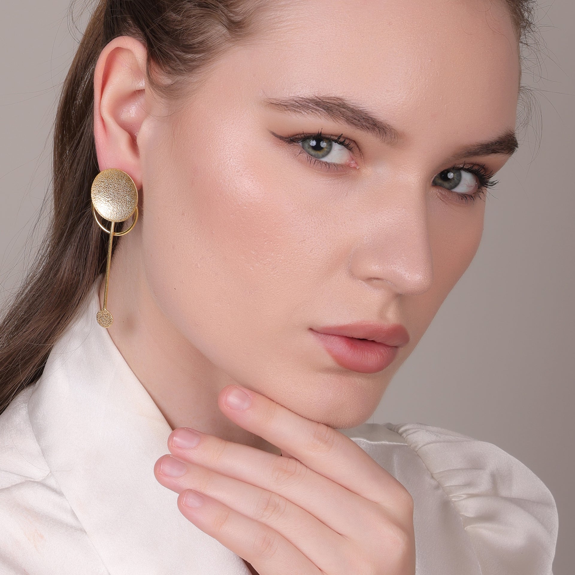 Dua Stylish Gold-Plated Earrings – Trendy Handmade Jewelry for Everyday Wear
