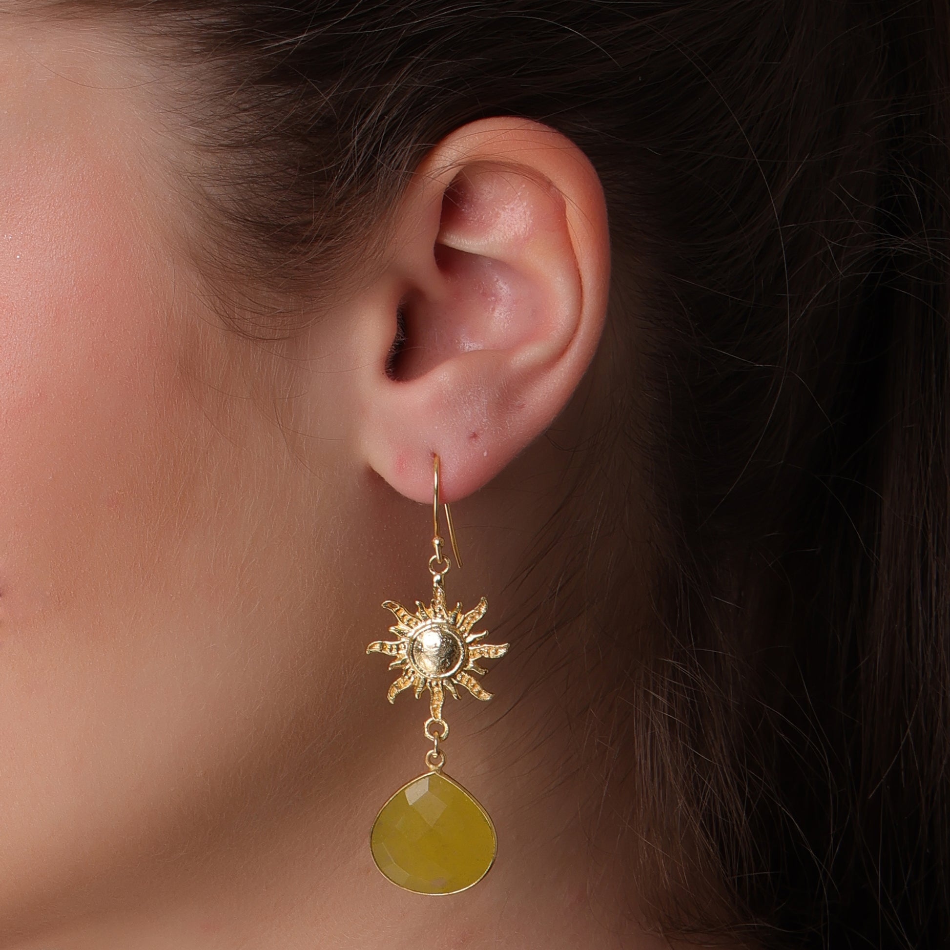 DuaYellowJadeSunEarrings_HandmadeGold-PlatedElegantJewelryforWomen