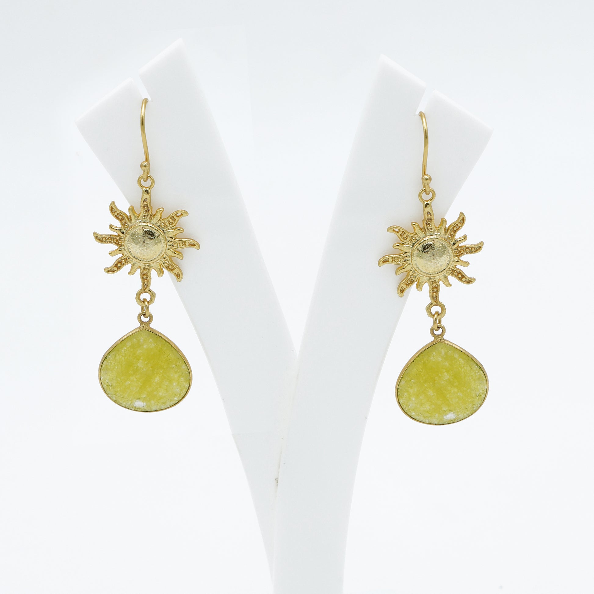 DuaYellowJadeSunEarrings_HandmadeGold-PlatedElegantJewelryforWomen