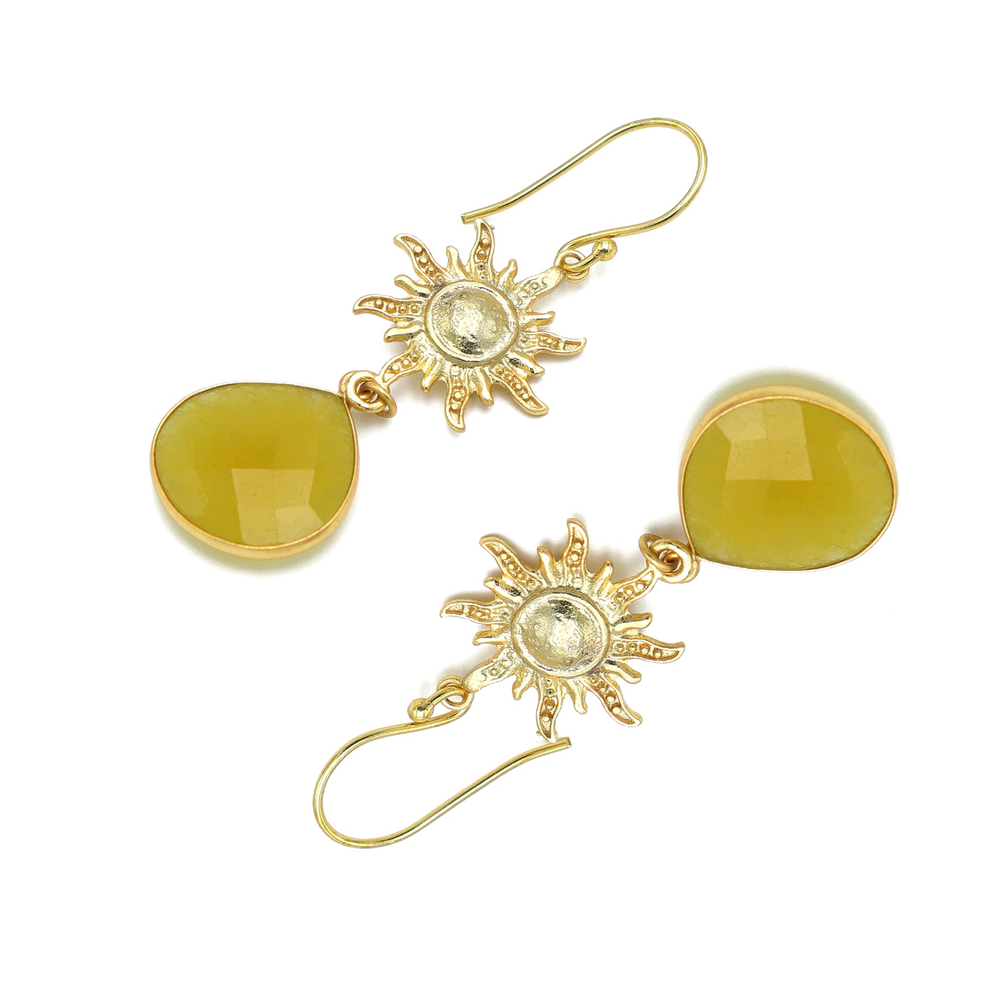 DuaYellowJadeSunEarrings_HandmadeGold-PlatedElegantJewelryforWomen