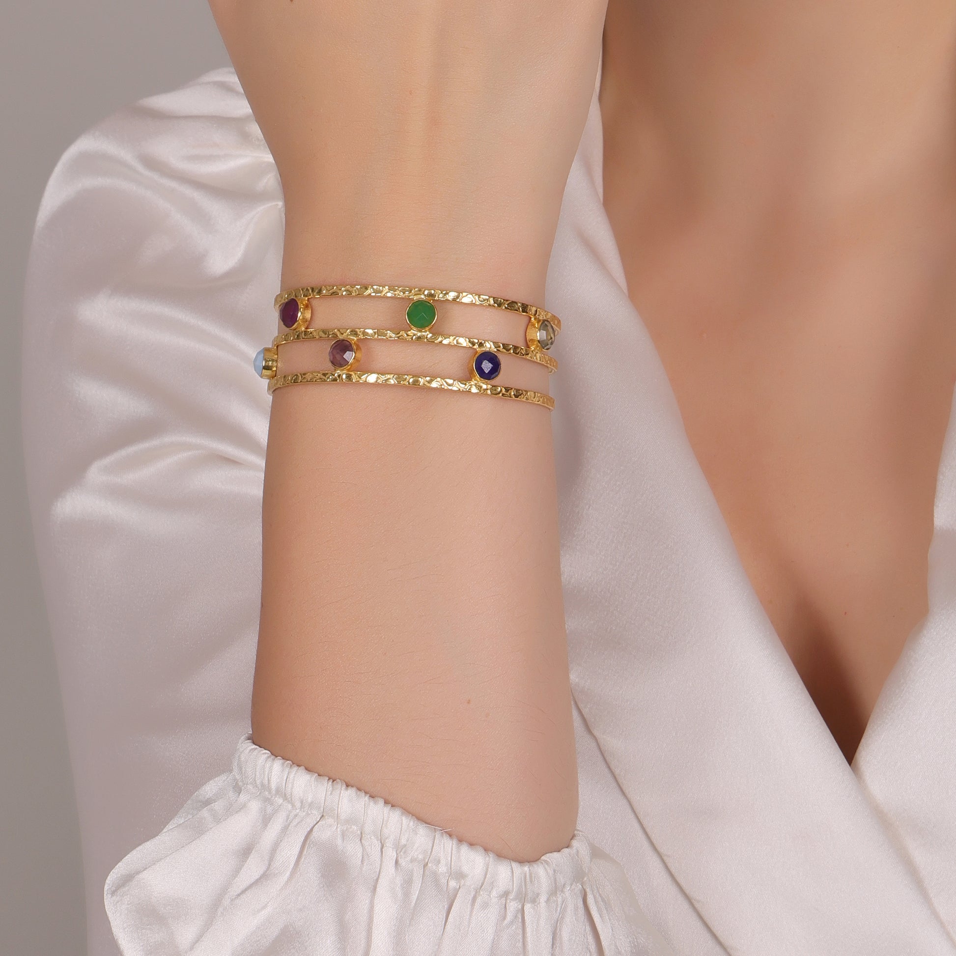 MulticolorJadeBangleBracelet_GoldPlatedBrassStatementJewelryforWomen_3