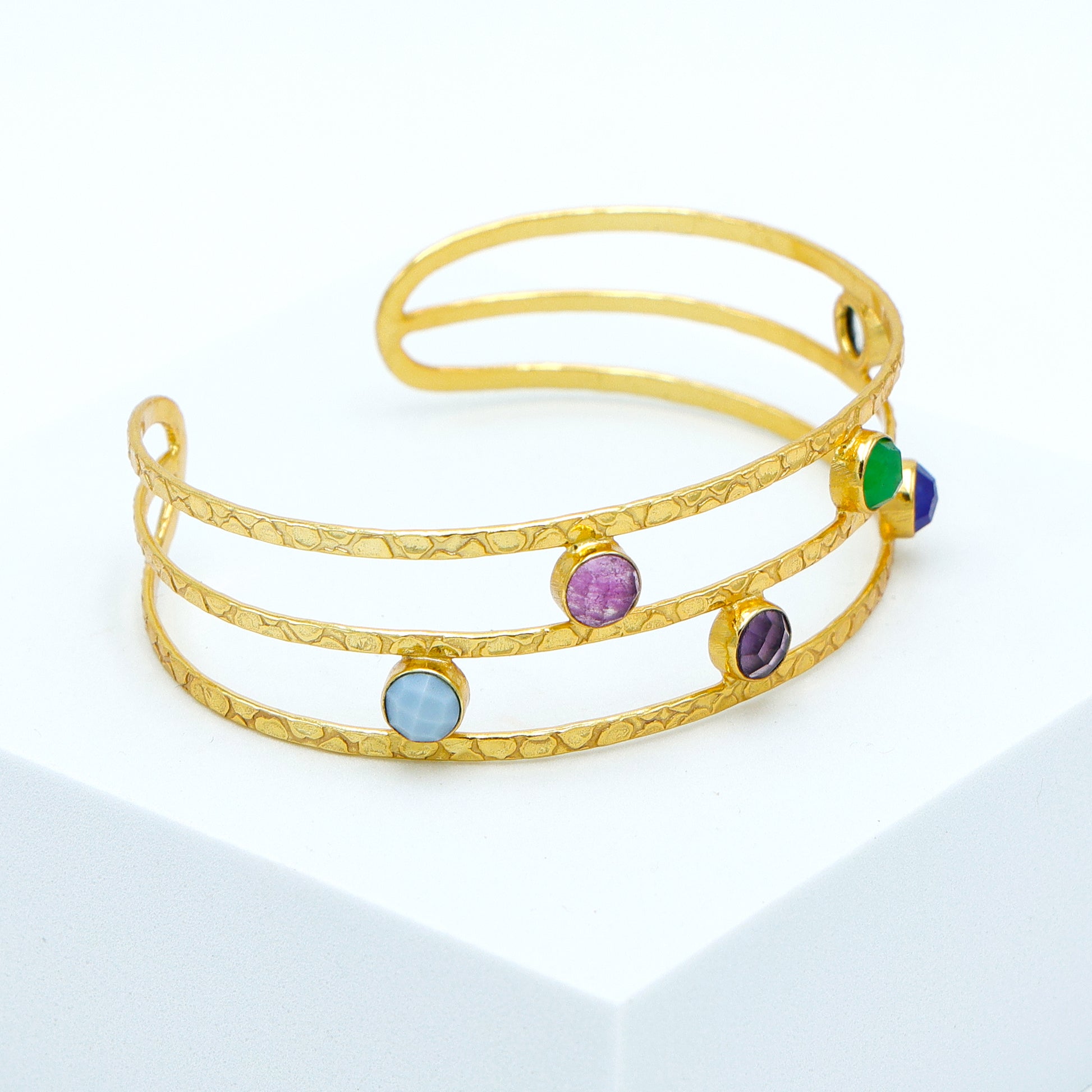 MulticolorJadeBangleBracelet_GoldPlatedBrassStatementJewelryforWomen_6