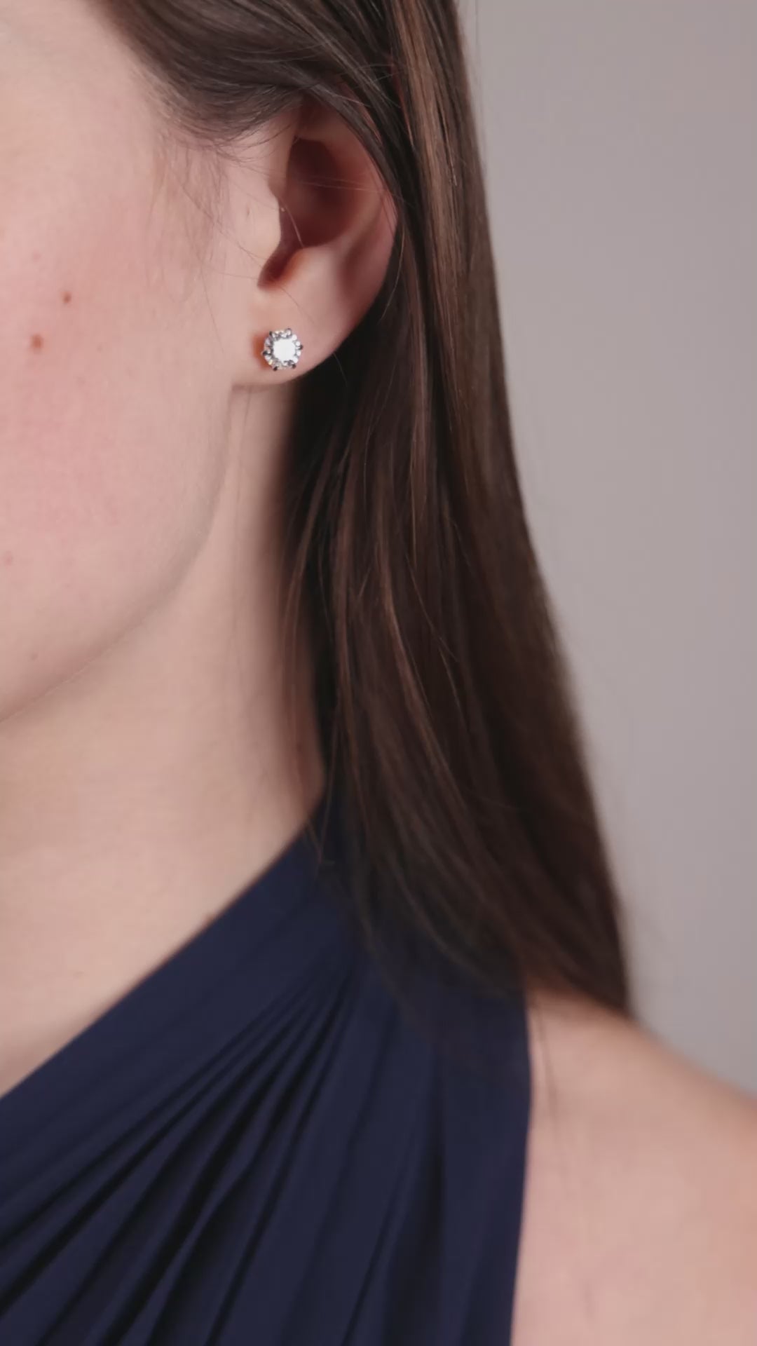 14K Gold Lab Grown Diamond Stud Earrings for Women – Minimalist Contemporary Jewelry for Weddings & Parties